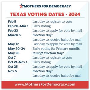 Texas '24 Voting Dates